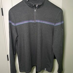 Marine Layer Weekend Sport 1/4 Zip Performance Pullover Men's Large Gray - Golf